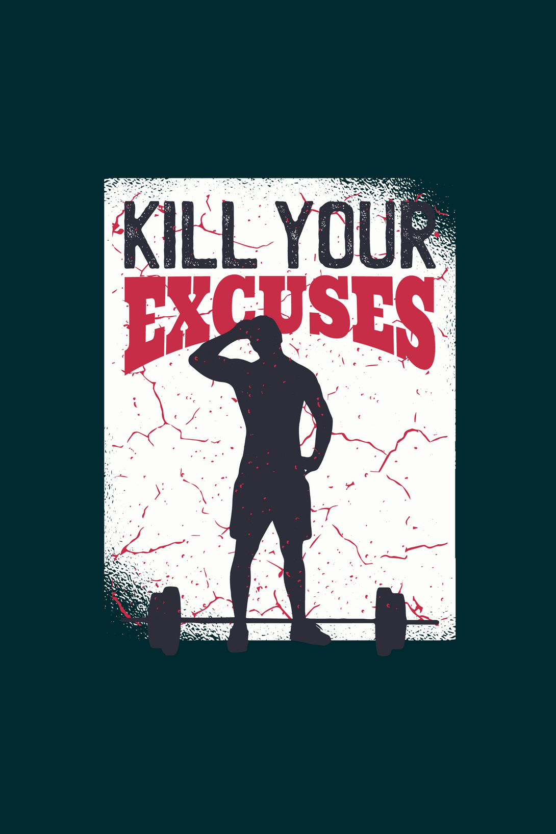 Kill Your Excuses Printed Oversized T-Shirt For Men - WowWaves - 1