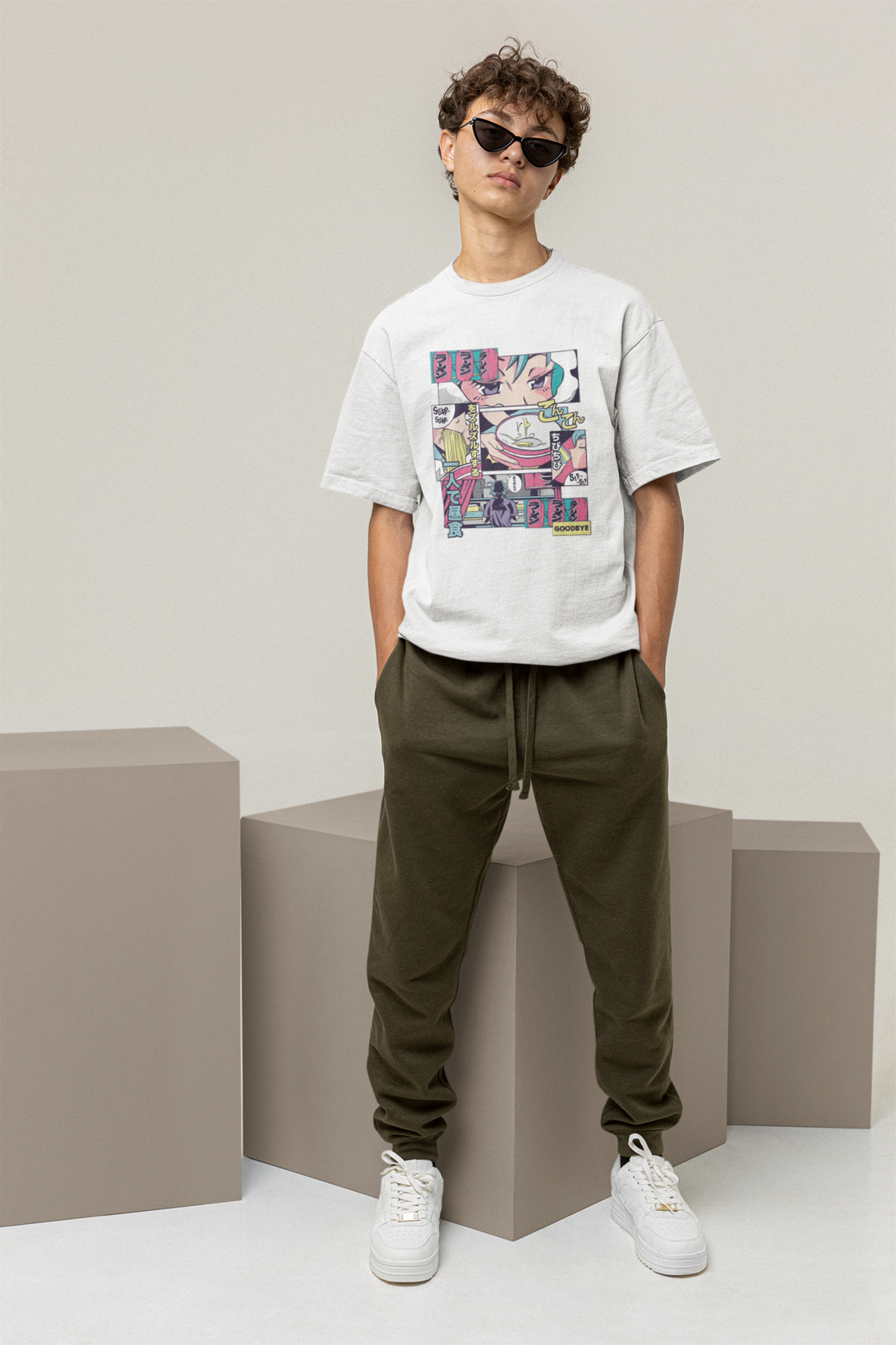 Ramen Shop Anime Printed Oversized T-Shirt For Men - WowWaves - 2