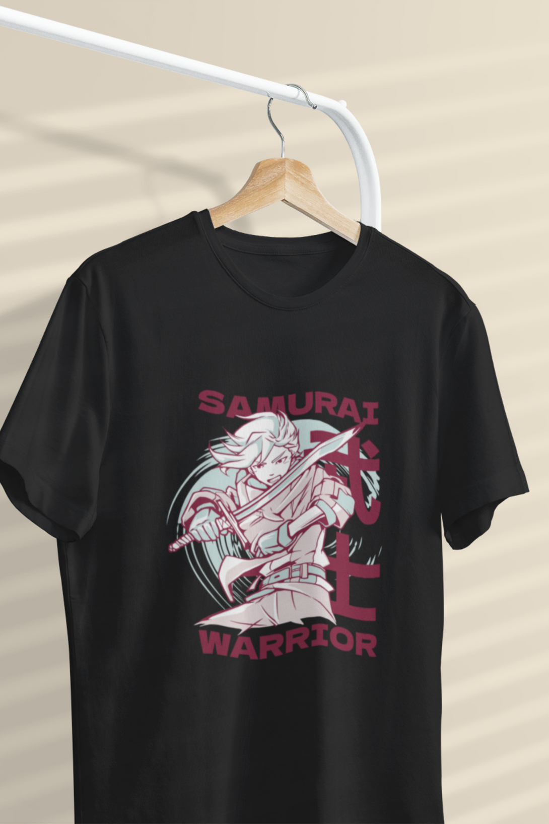Anime Samurai Warrior Printed Oversized T Shirt For Men - WowWaves - 2