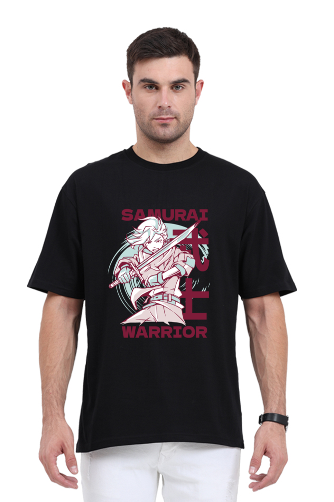Anime Samurai Warrior Printed Oversized T Shirt For Men - WowWaves - 7