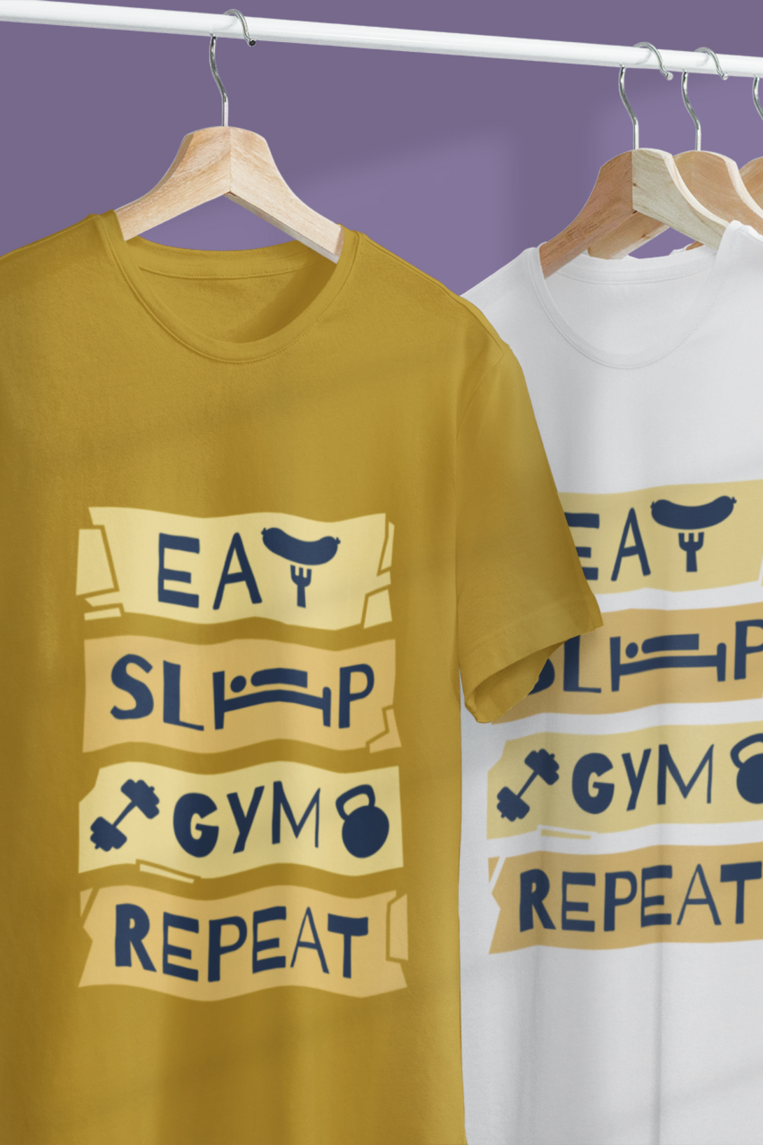 Gym Routine Printed Oversized T-Shirt For Men - WowWaves