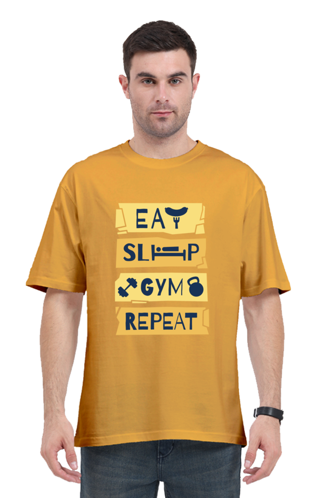 Gym Routine Printed Oversized T-Shirt For Men - WowWaves - 11